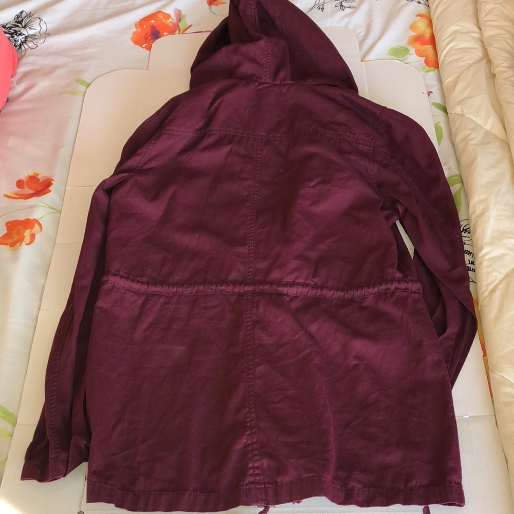 LE3NO maroon lightweight utility jacket - Picture 6 of 6